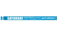 Tyvek pre-printed 3/4" Saturday event bracelet for sale online