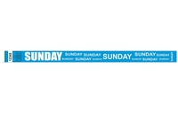 Tyvek pre-printed 3/4" Sunday event bracelet for sale online