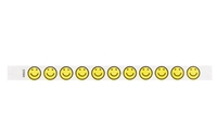 Bracelet d’événement Tyvek pré-imprimé 3/4" Sourires à vendre en ligne
