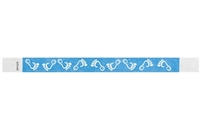 Tyvek pre-printed 3/4" Blue Footprints event bracelet for sale online