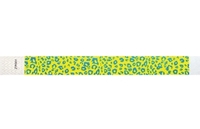 Bracelet d’événement Tyvek pré-imprimé 3/4" Guépard Néon à vendre en ligne