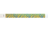 Bracelet d’événement Tyvek pré-imprimé 3/4" Zebre Néon à vendre en ligne