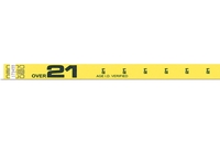 Bracelet d’événement Tyvek 3/4" Over 21 ( Texte anglais) à vendre en ligne