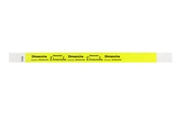 Bracelet d’événement Tyvek pré-imprimé 3/4" Dimanche à vendre en ligne
